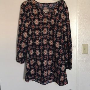 Long sleeve boho dress